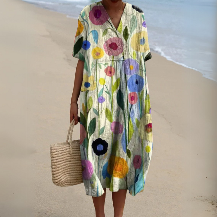 Nathalie - Elegant Floral Dress