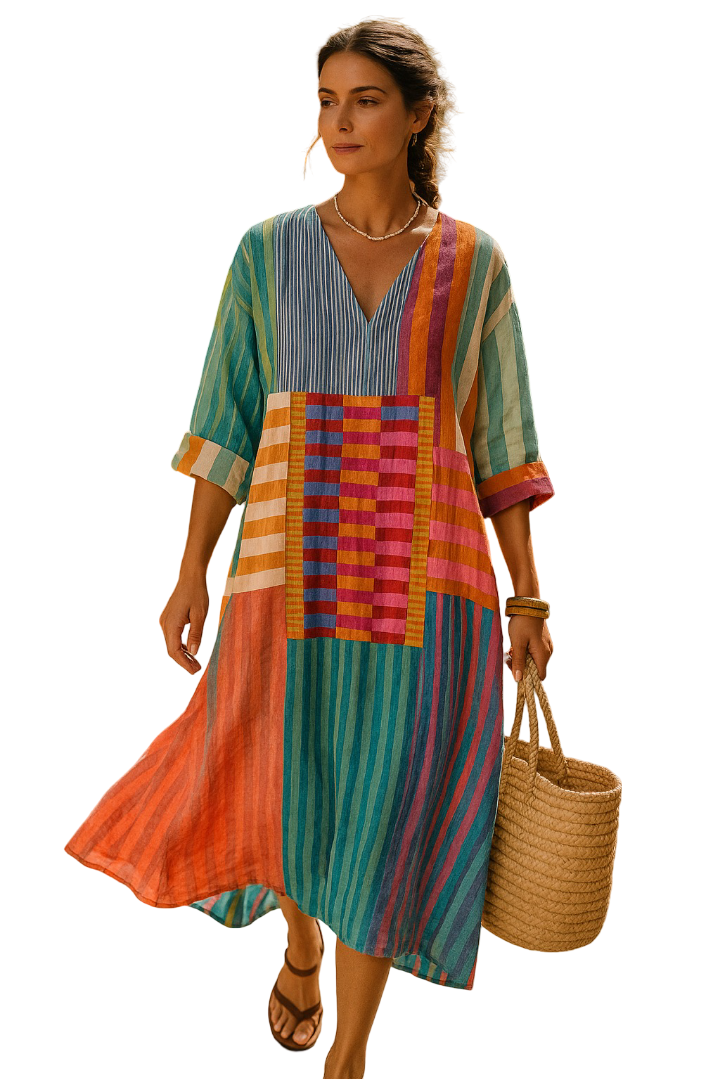 Lia - Elegant Geometric Dress