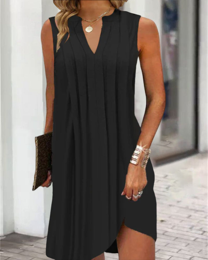 Casual Sleeveless V-Neck Dress