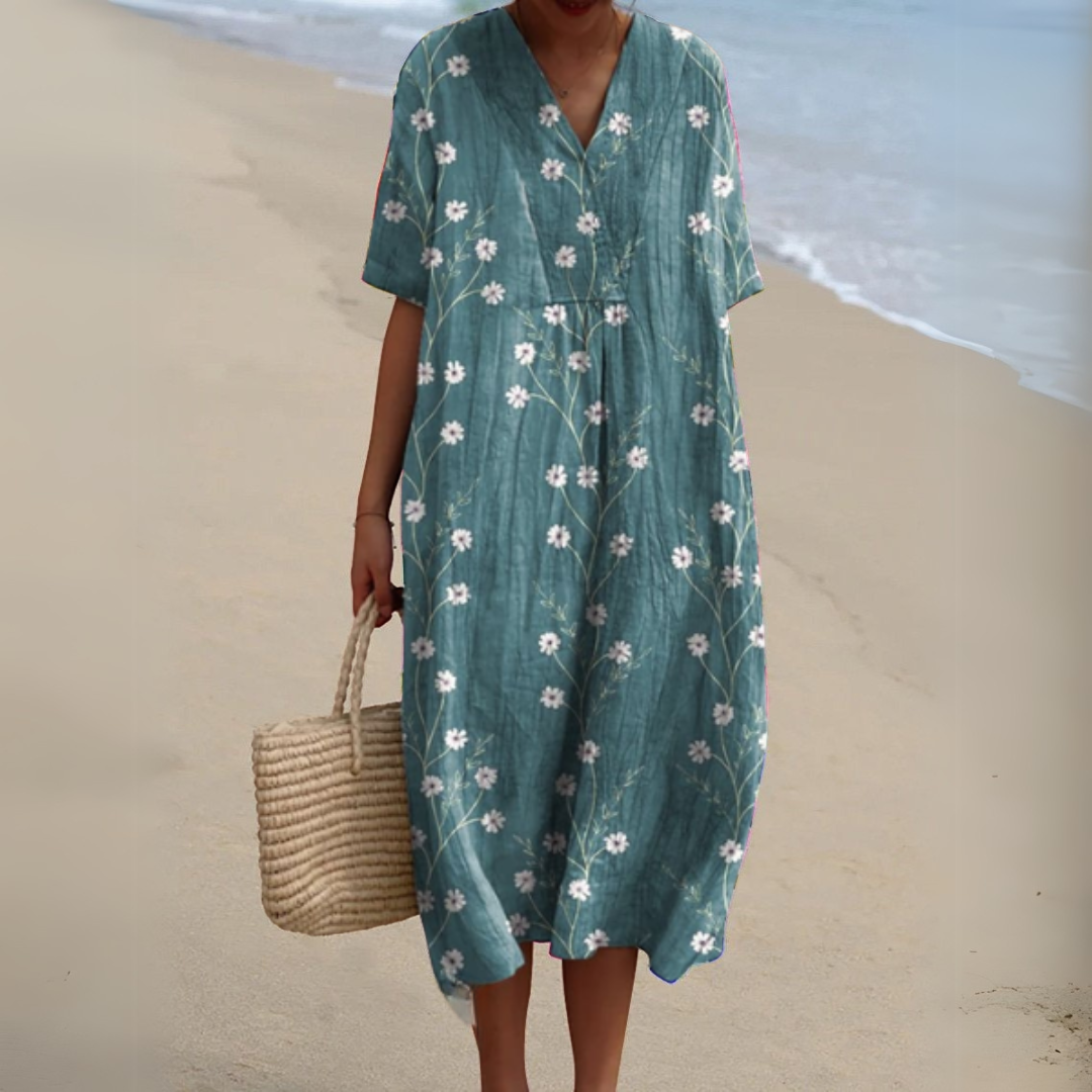Nathalie - Elegant Floral Dress