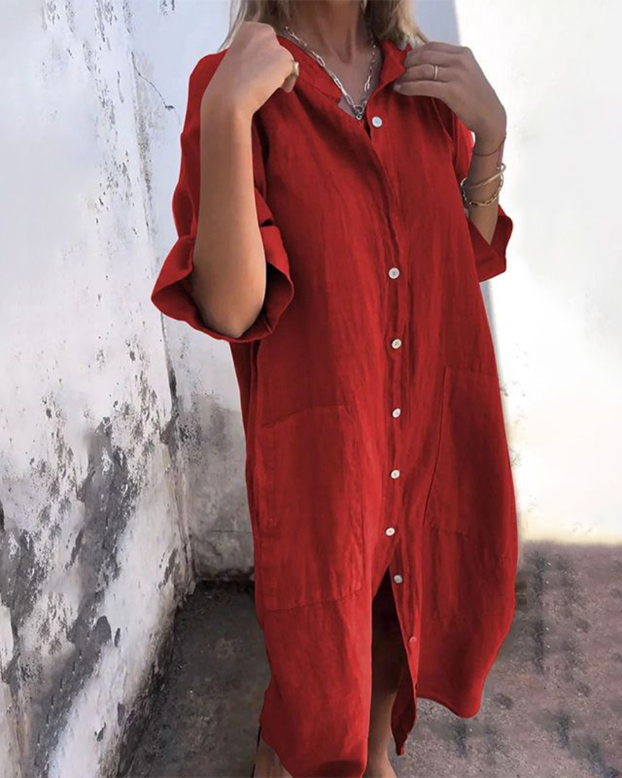 Melanie - Casual Shirt Dress Ibiza Style