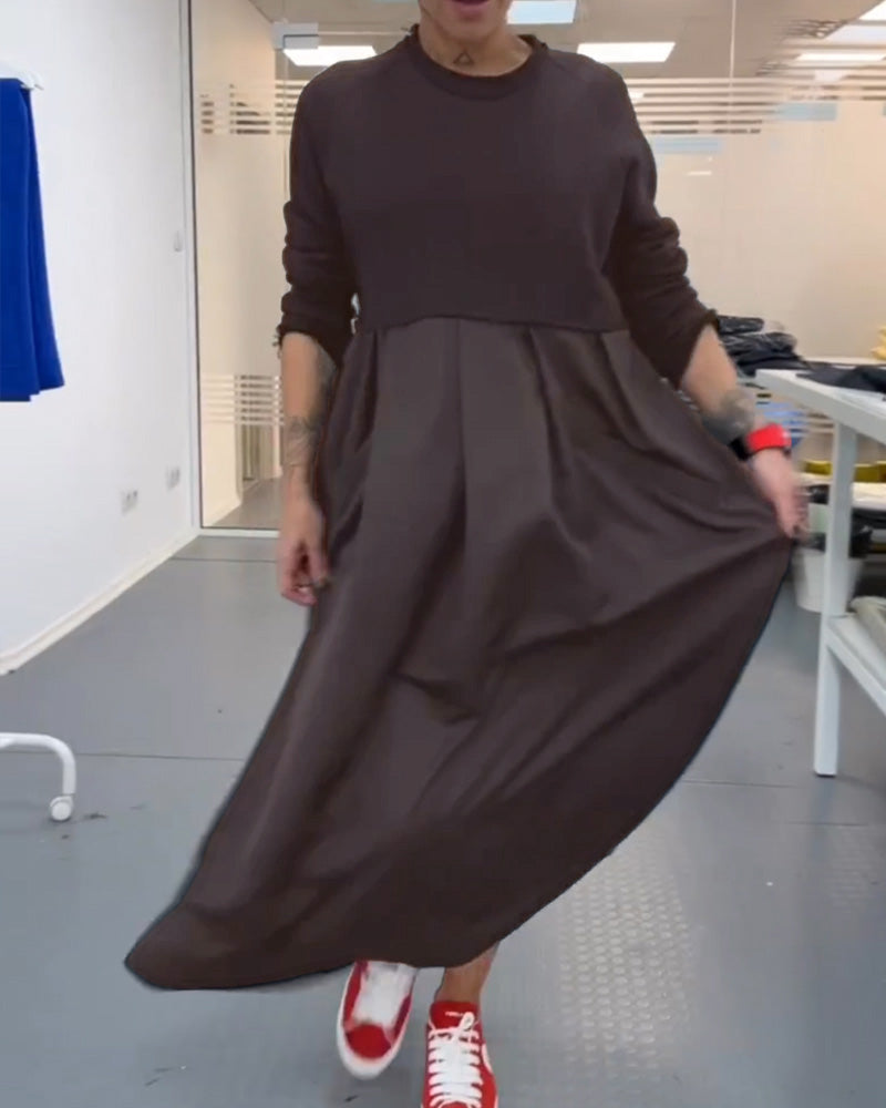 Casual Solid Color Long Dress