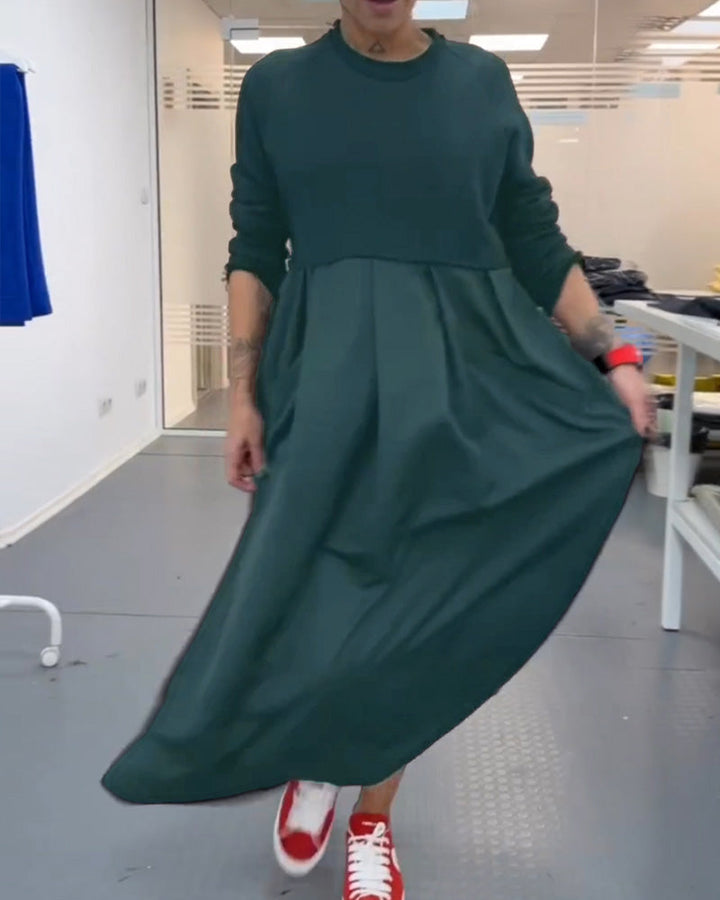 Casual Solid Color Long Dress