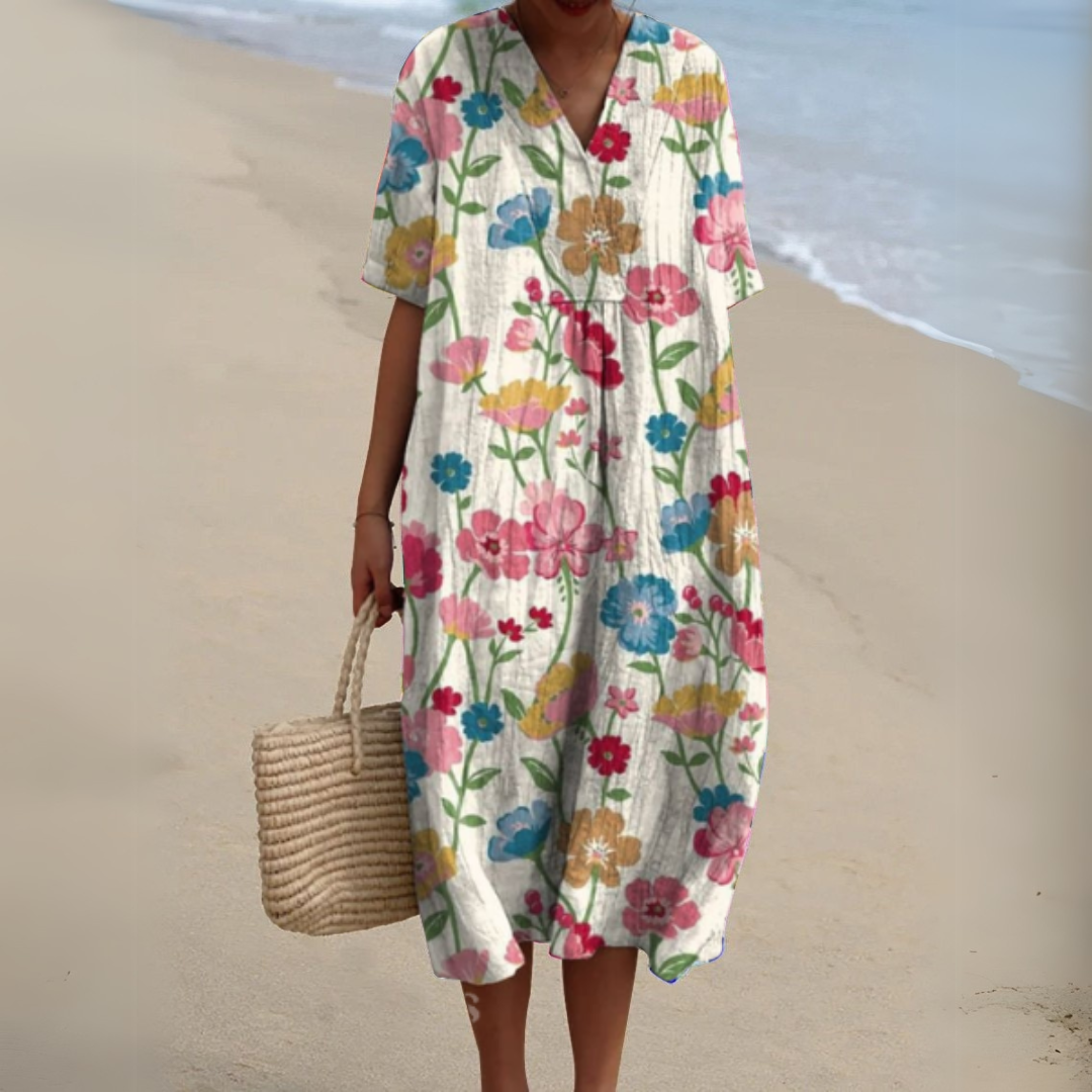 Nathalie - Elegant Floral Dress
