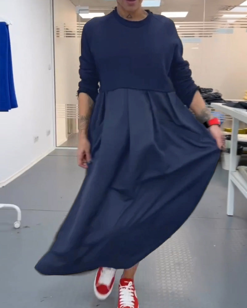 Casual Solid Color Long Dress