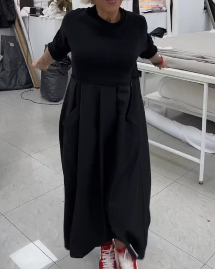 Casual Solid Color Long Dress
