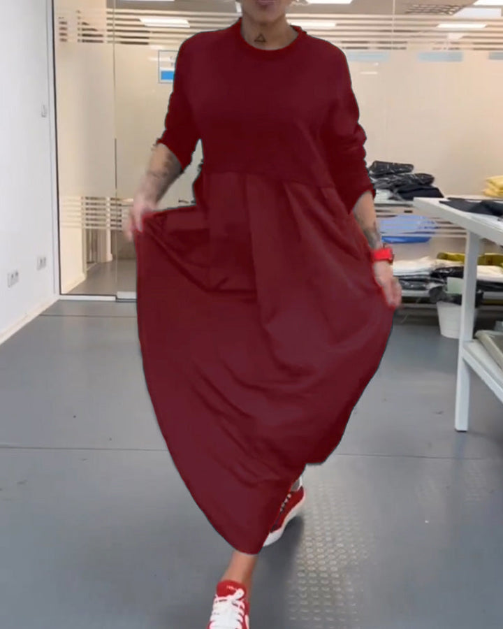 Casual Solid Color Long Dress