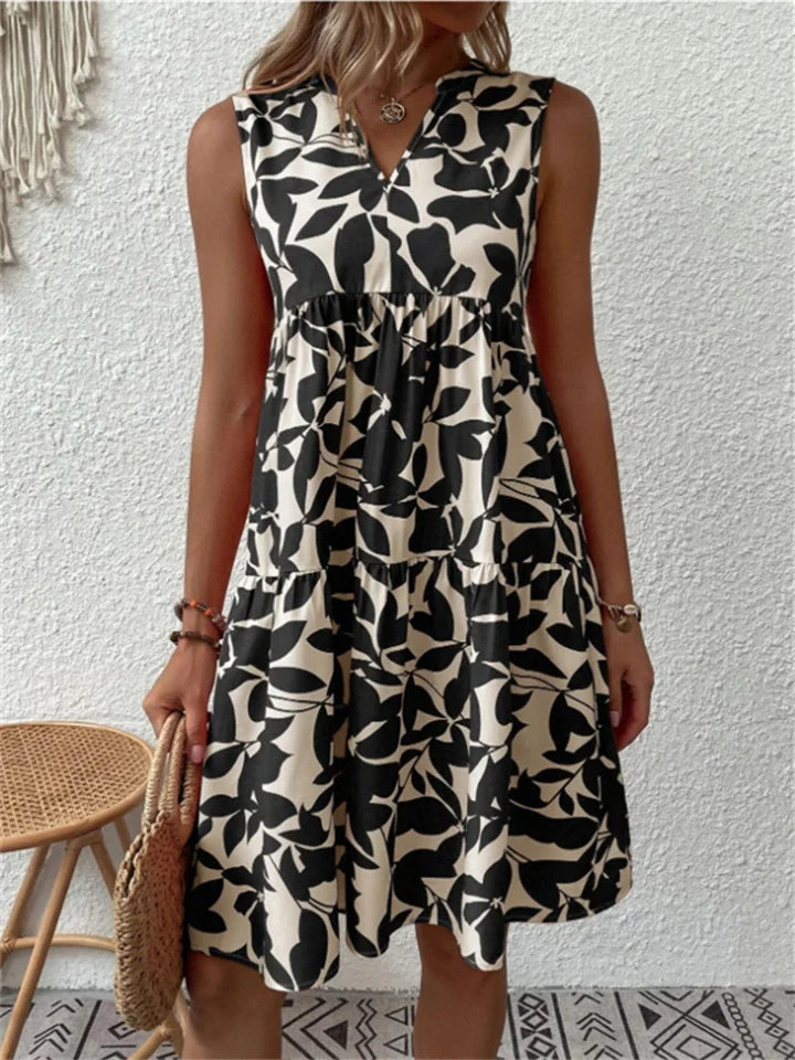 TASHA | MIDI FLUID DRESS WITH A FLOURISH