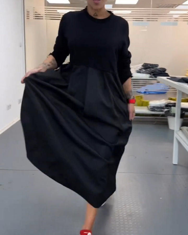 Casual Solid Color Long Dress