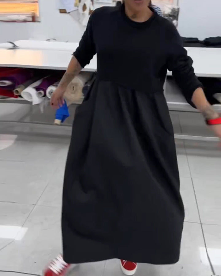 Casual Solid Color Long Dress