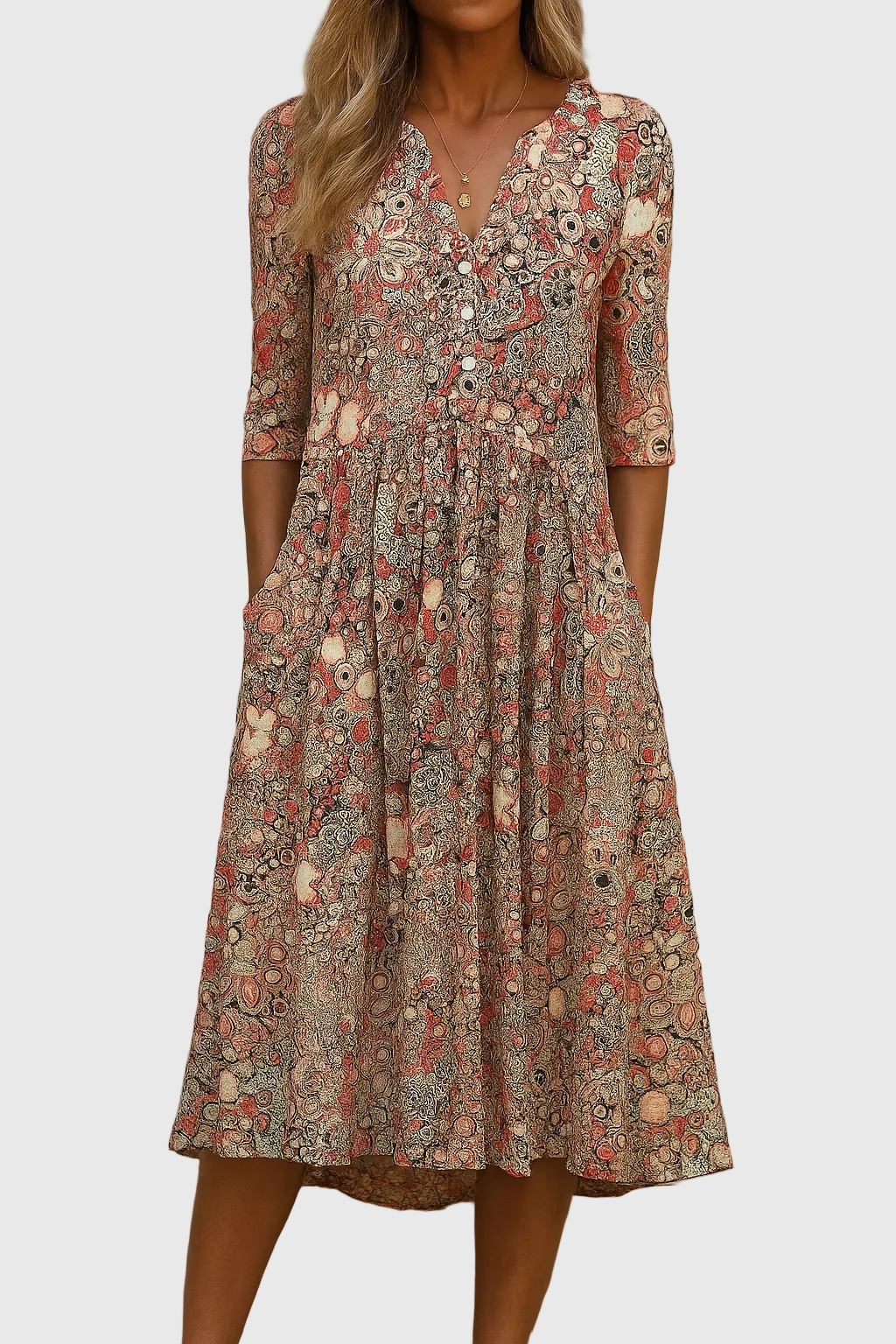 Rosa - Elegant Midi Dress