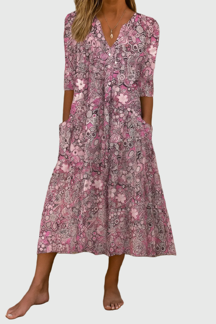 Rosa - Elegant Midi Dress