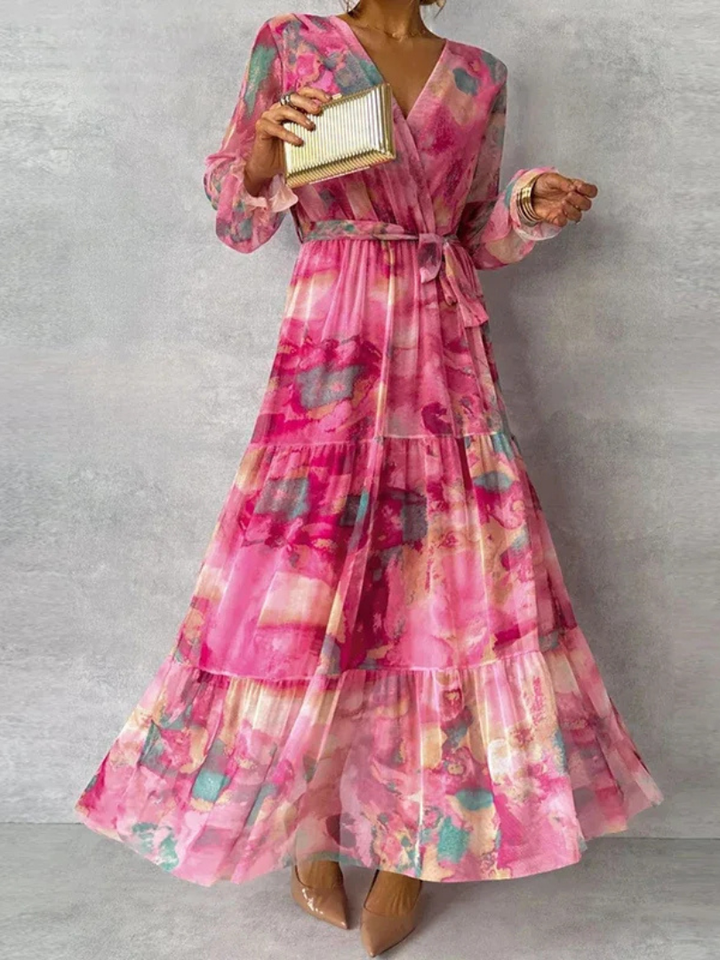 Sophie | Elegant Floral Wedding Guest Maxi Dress