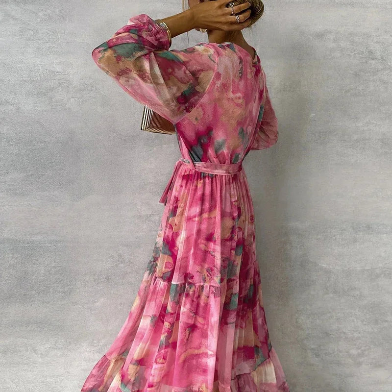 Sophie | Elegant Floral Wedding Guest Maxi Dress