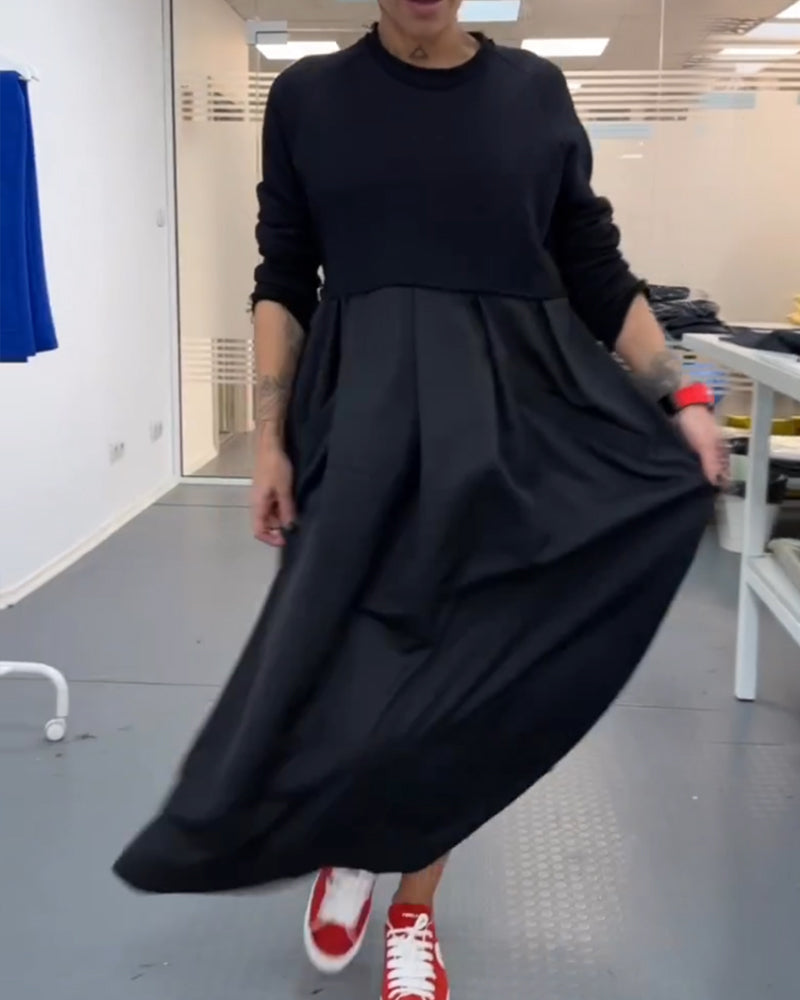 Casual Solid Color Long Dress