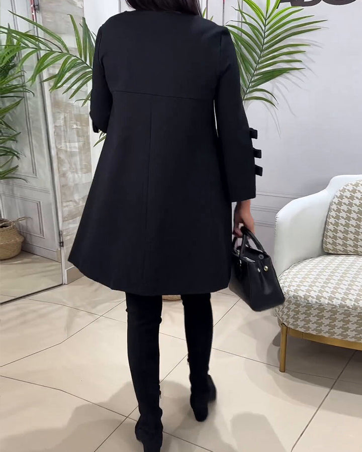 Casual Knee-Length Dress with Long Sleeves