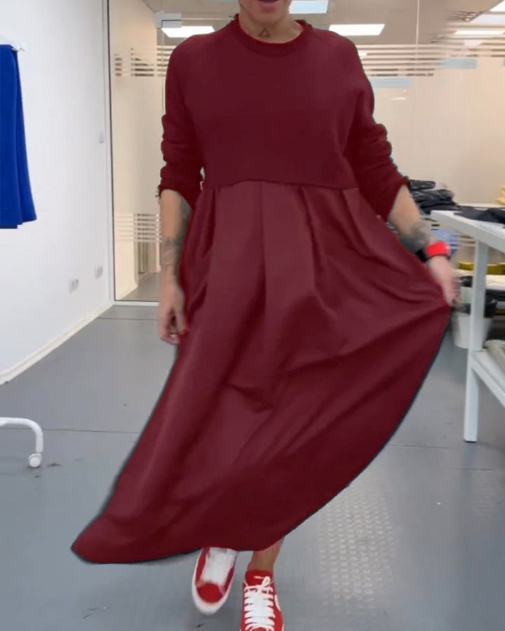 Casual Solid Color Long Dress