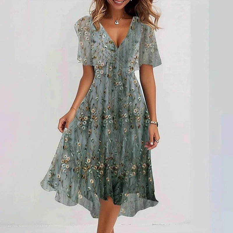Yara - Elegant Floral Dress
