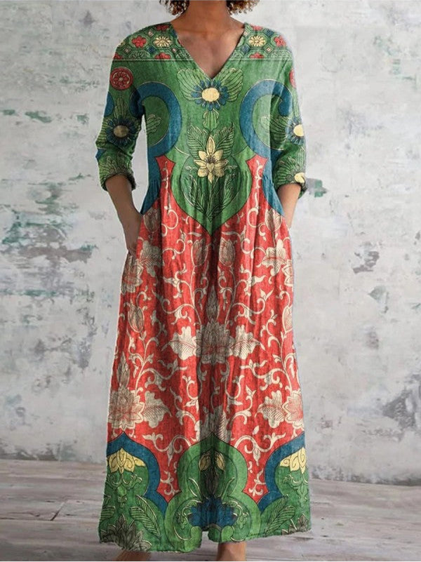 Judith - Elegant Floral Maxi Dress