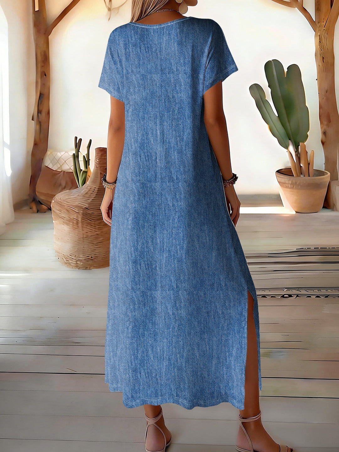 Helen | Elegant Retro Denim Dress