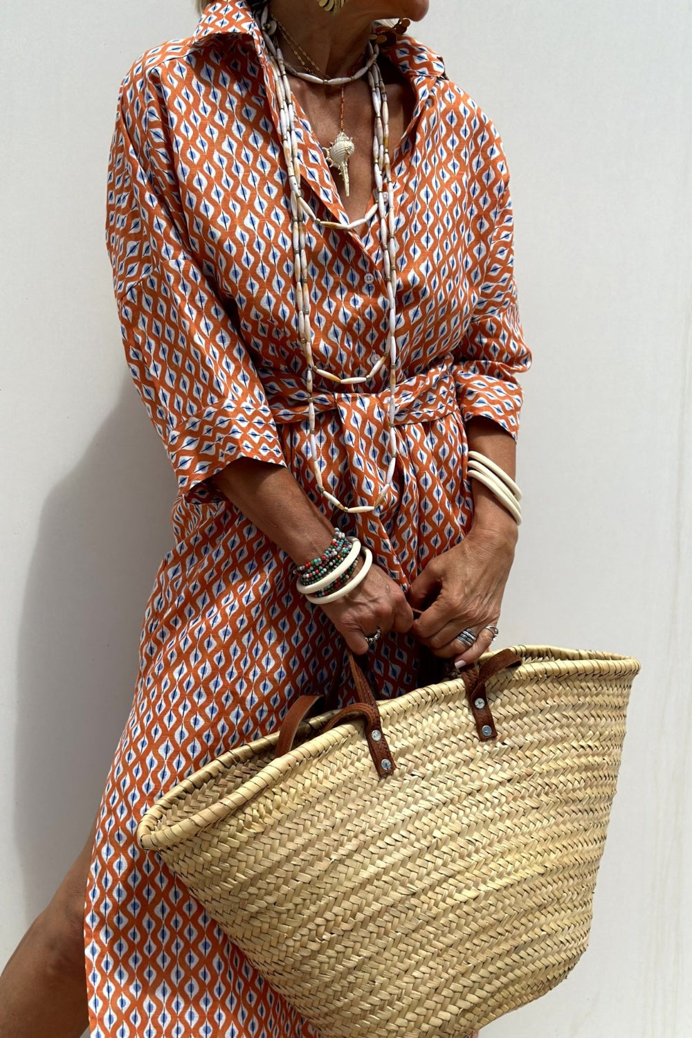 Anne - Elegant Checkered Shirt Dress