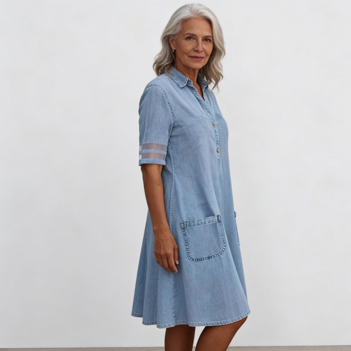 Brittany - Elegant Denim Dress