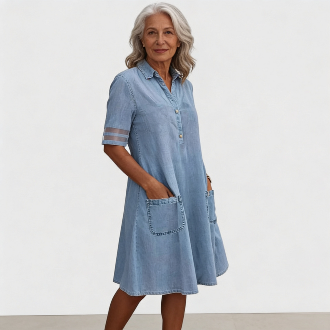Brittany - Elegant Denim Dress