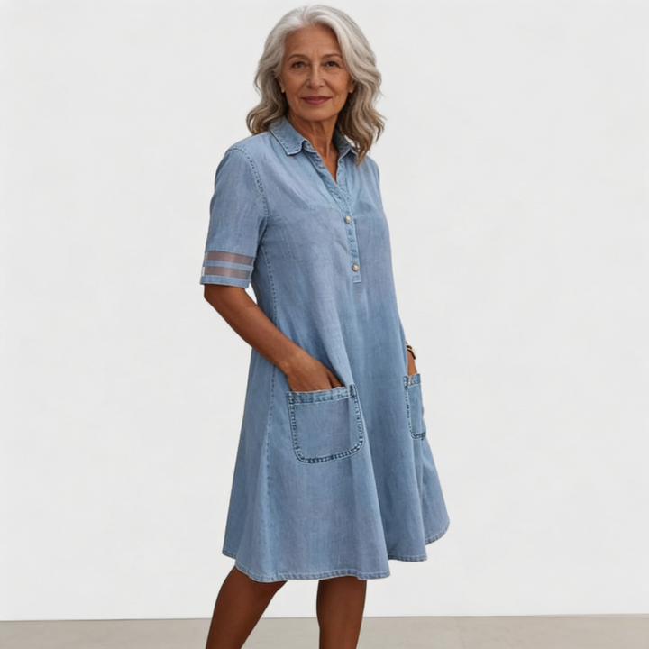 Brittany - Elegant Denim Dress