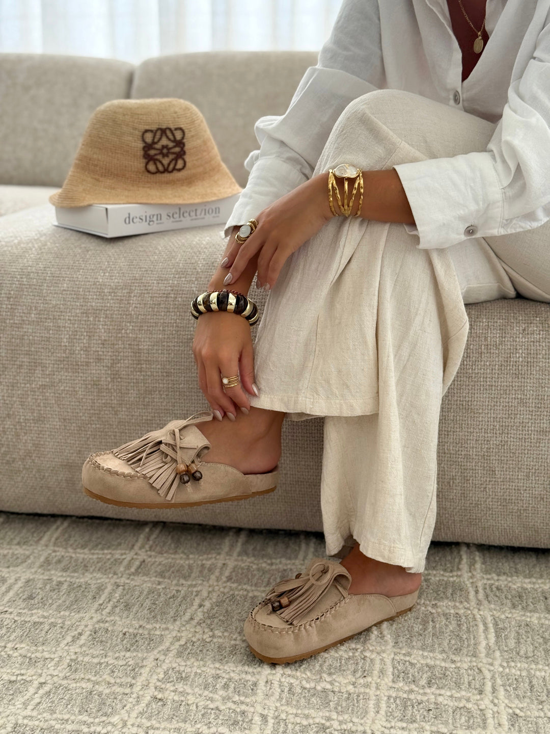 Mules "SABRINA" TAUPE