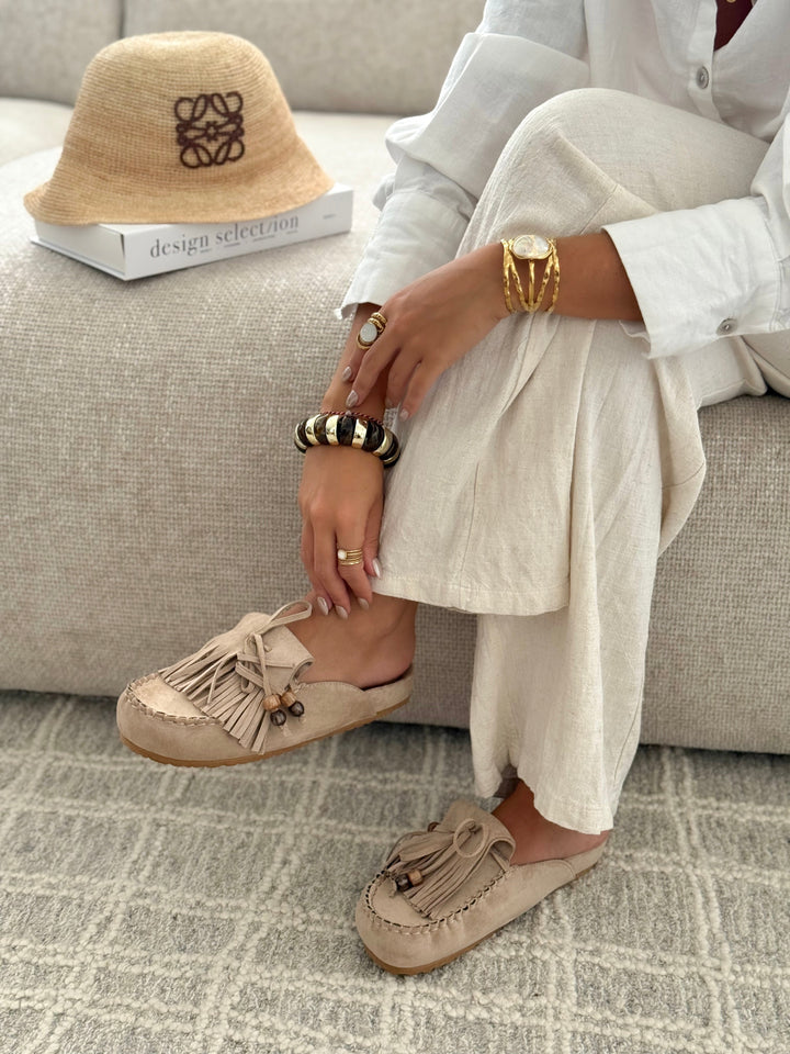 Mules "SABRINA" TAUPE
