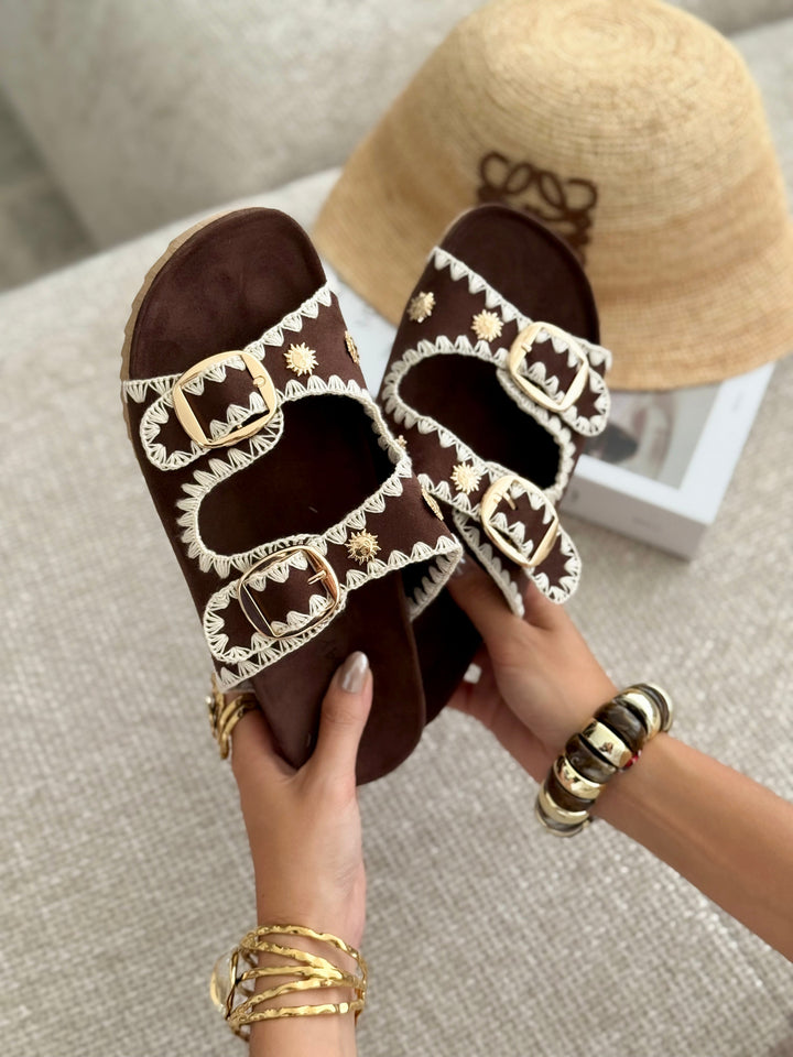 "MAREVA" BROWN Sandals