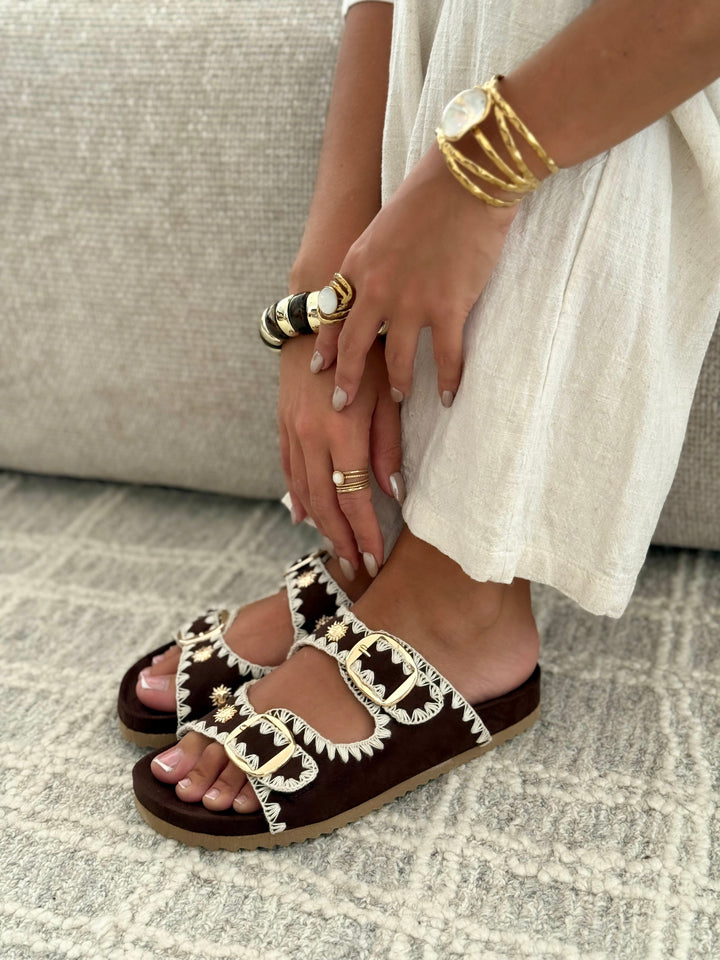 "MAREVA" BROWN Sandals