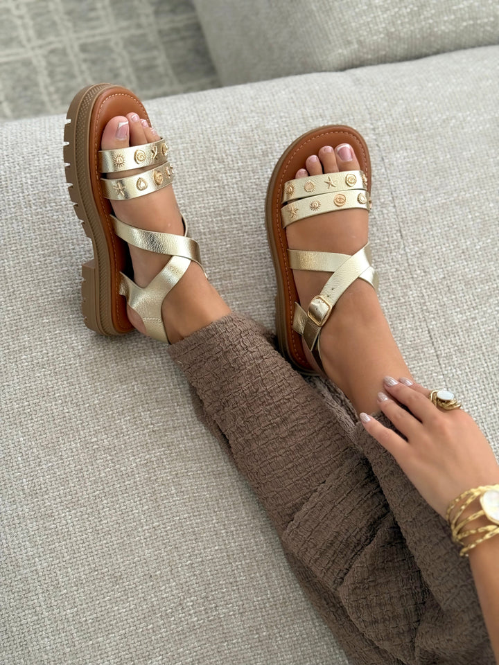 "FAUVE" GOLD Sandals