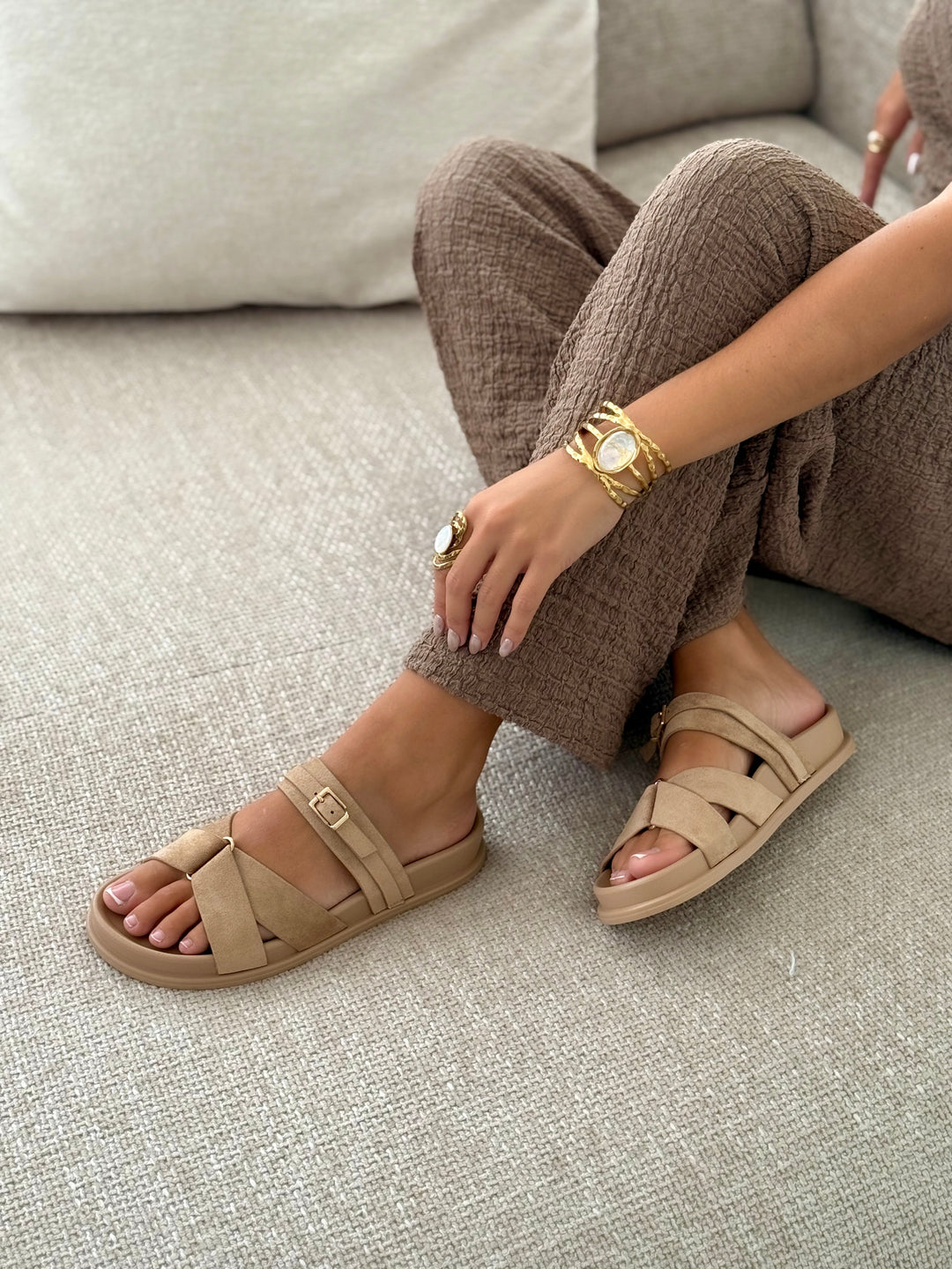 "ROBINE" TAUPE Sandals