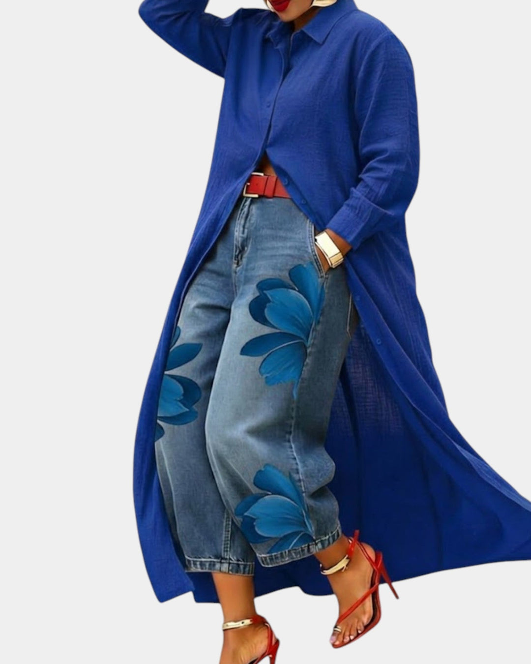 Céliane | Set of Wide-Leg Jeans and Dress