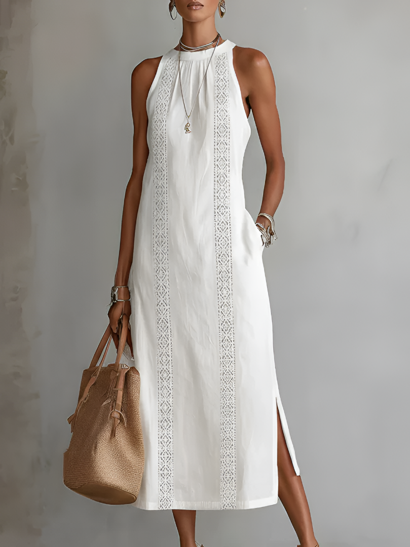 Jimena | Relaxed Lace White Maxi Dress