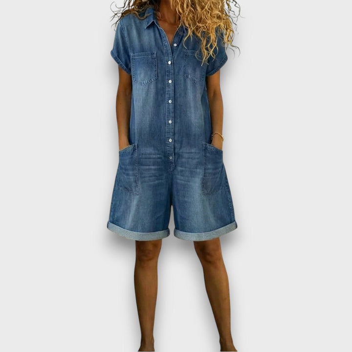 Joan | Vintage Short Denim Overalls