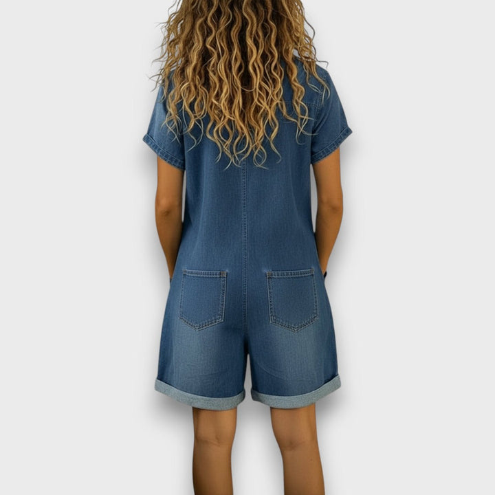 Joan | Vintage Short Denim Overalls