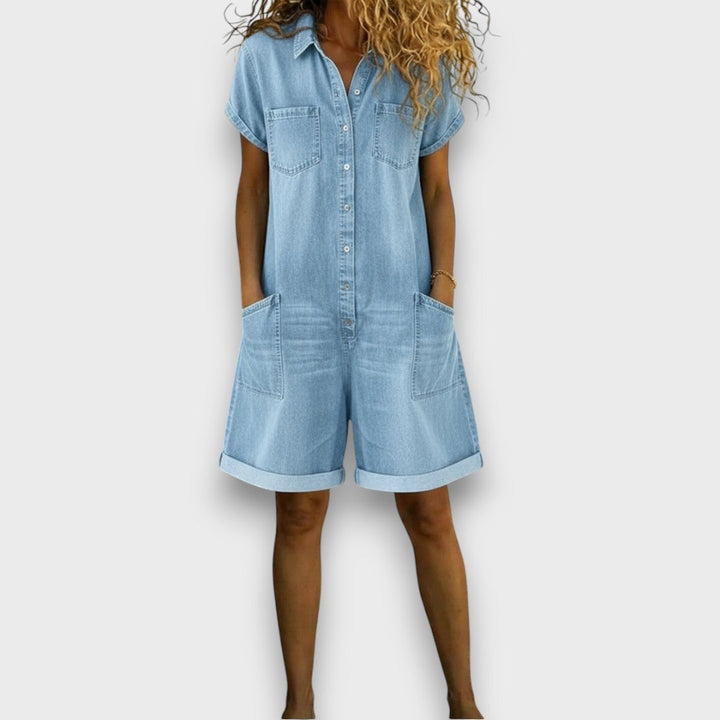 Joan | Vintage Short Denim Overalls