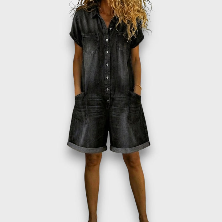 Joan | Vintage Short Denim Overalls