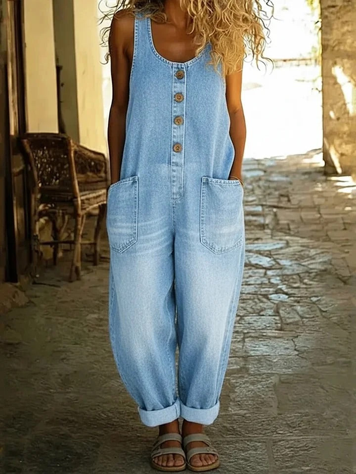 Ruth | Vintage Washed Denim Overall